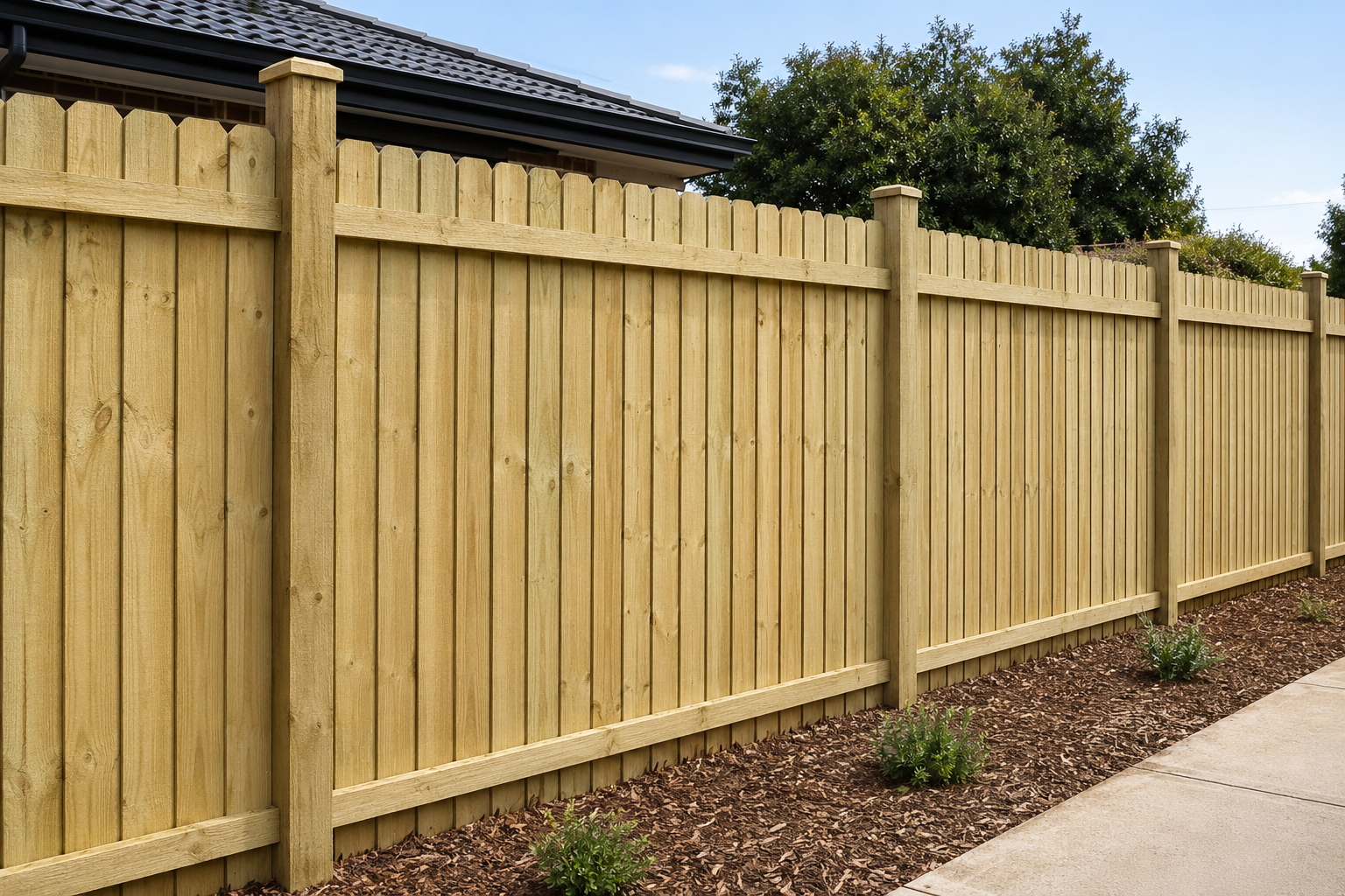 Horizontal Timber Slat Fences